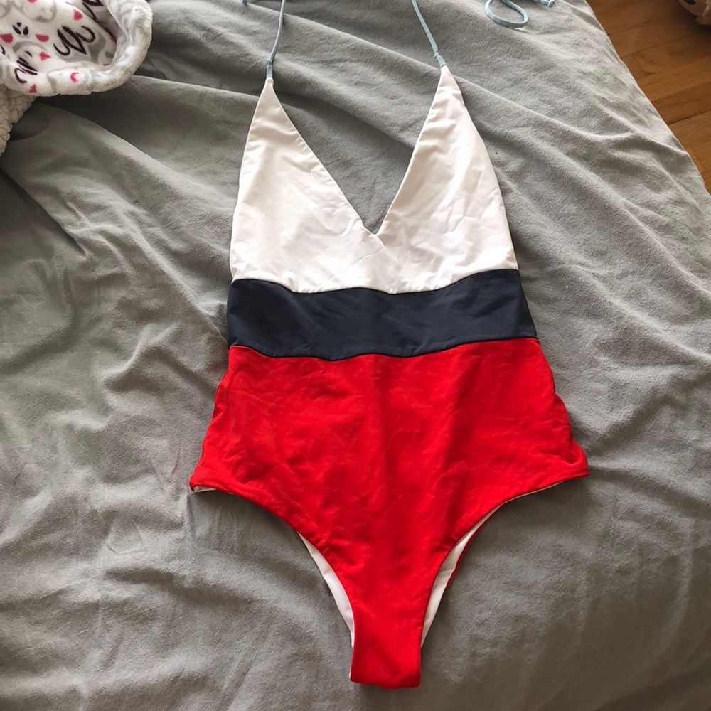 Red white and blue one piece